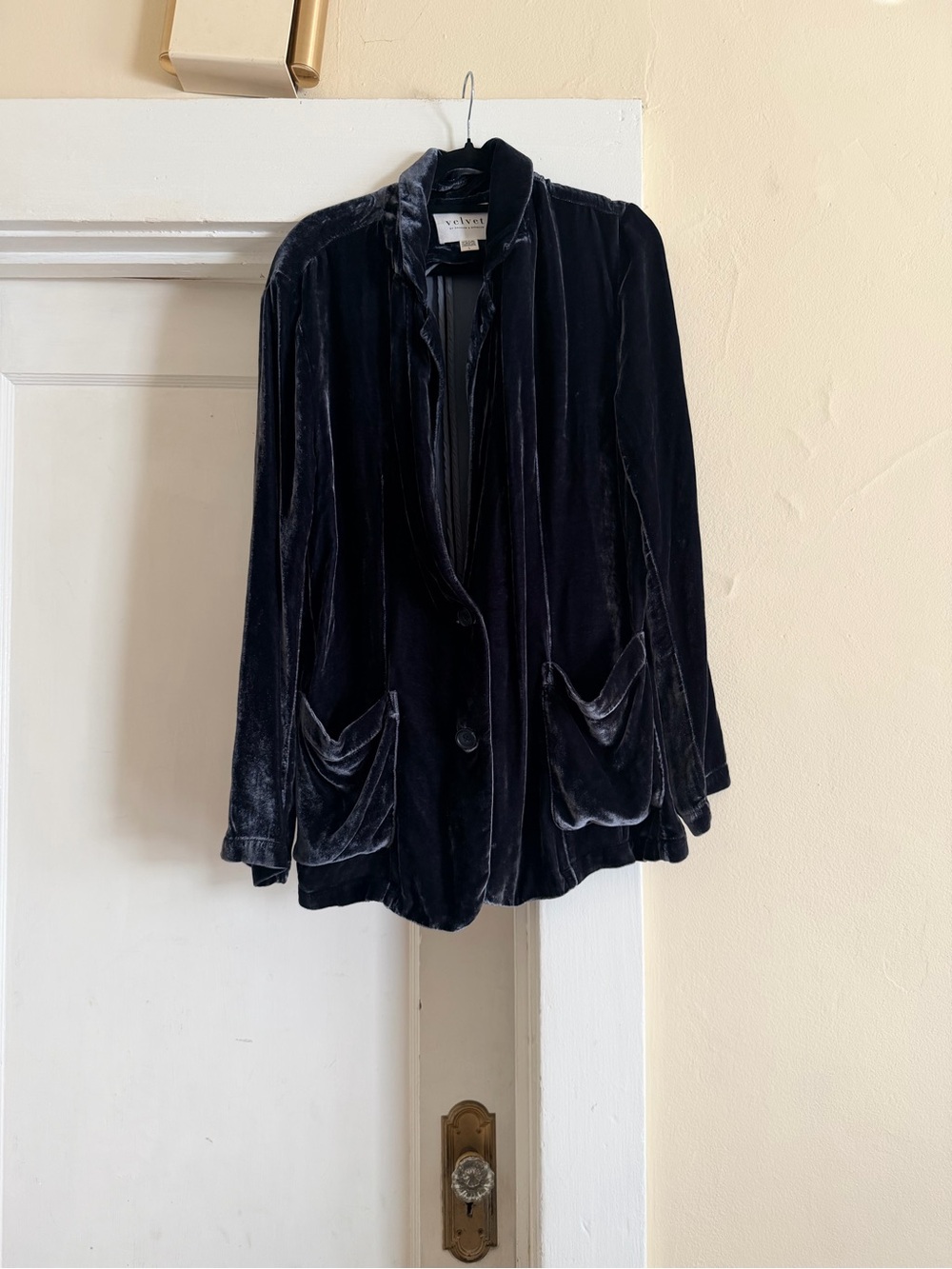 Velvet by Graham & Spencer CharcoalVelvet Blazer Jacket